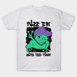 Rizz Em With The Tism Frog T-Shirt